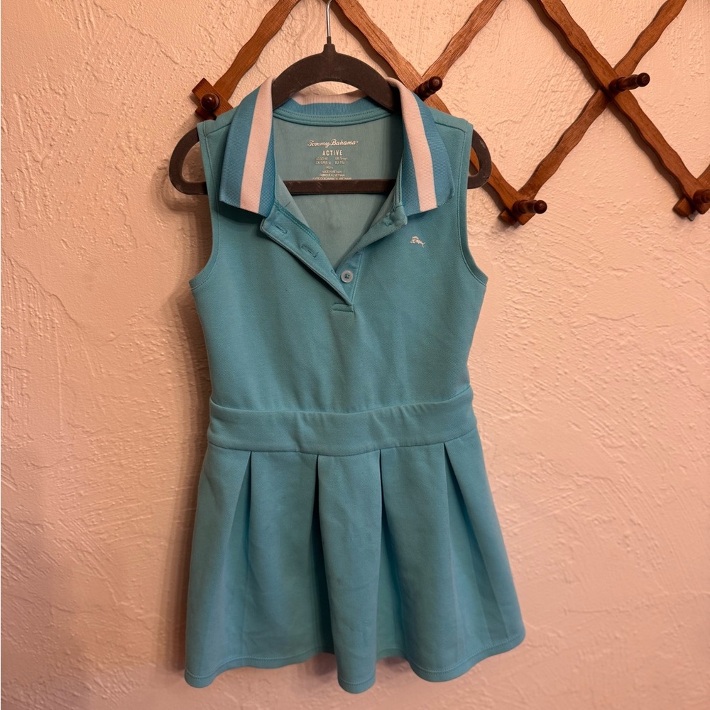 Blue Sleeveless Polo Dress
